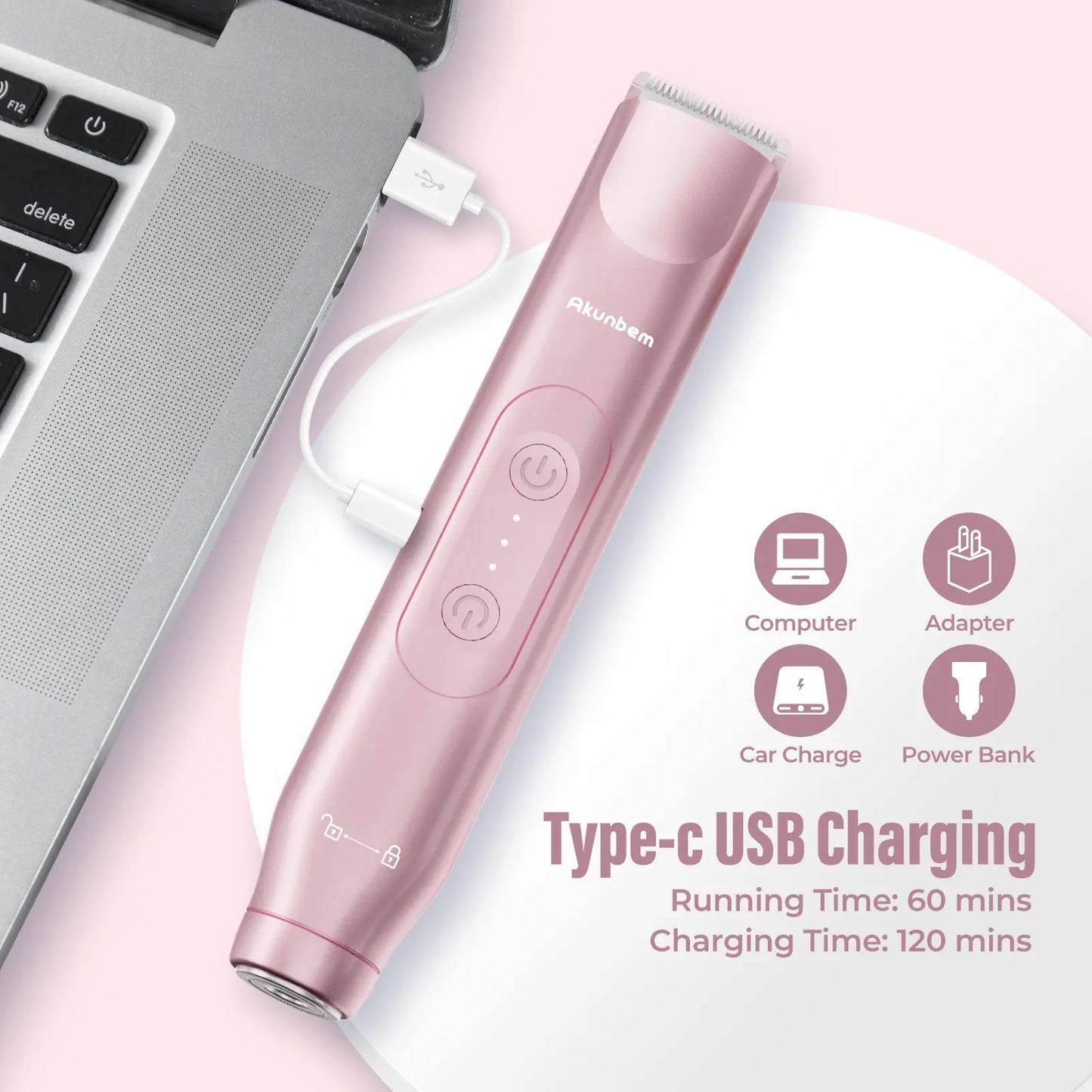 Trimmer for Women, Electric Shaver and Razor Rechargeable 2-In-1 Body and Facial Epilator