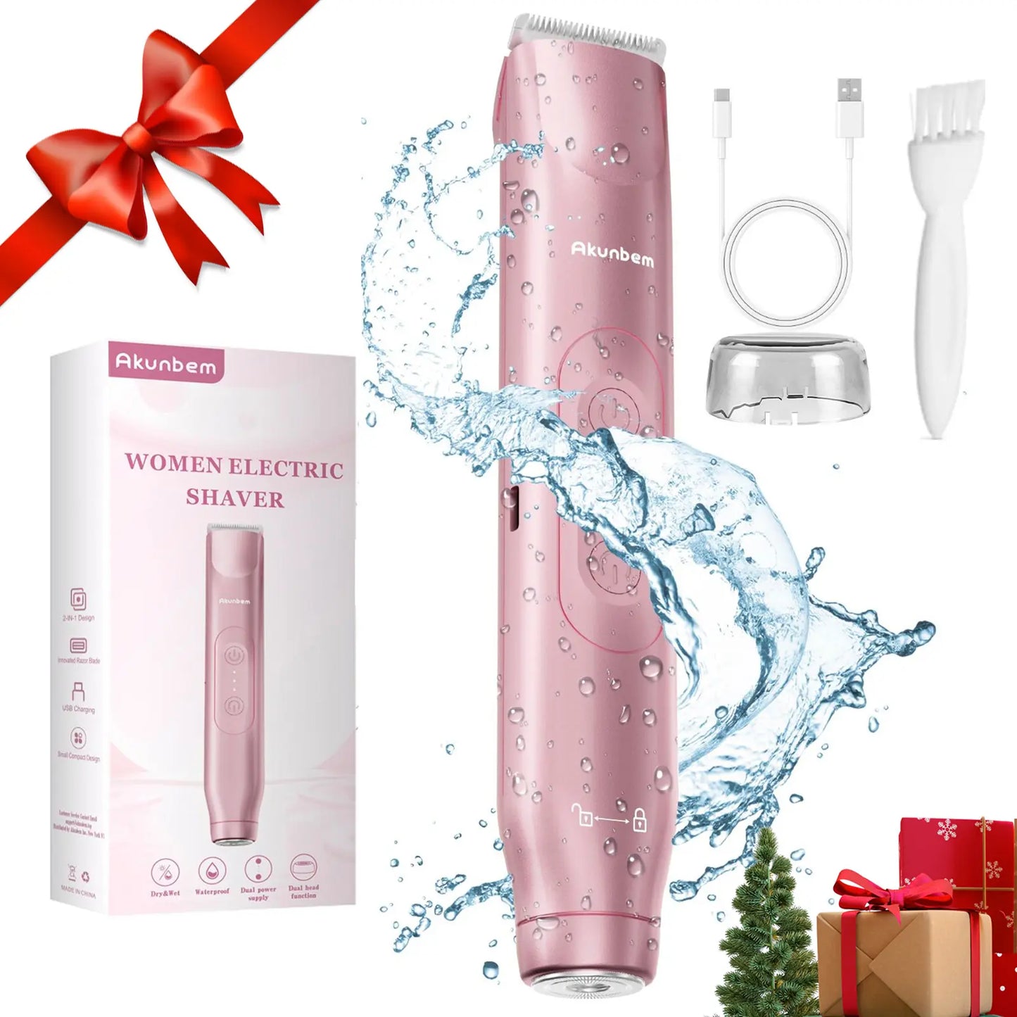 Trimmer for Women, Electric Shaver and Razor Rechargeable 2-In-1 Body and Facial Epilator