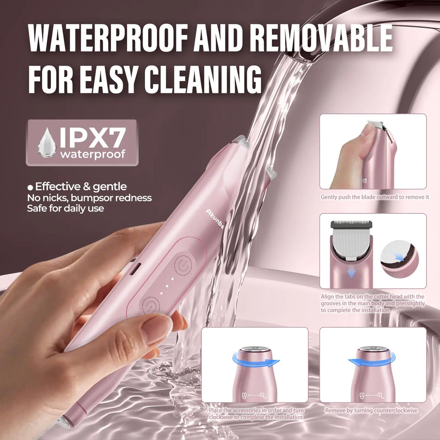 Trimmer for Women, Electric Shaver and Razor Rechargeable 2-In-1 Body and Facial Epilator
