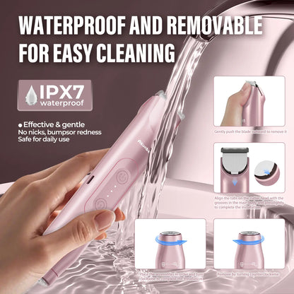 Trimmer for Women, Electric Shaver and Razor Rechargeable 2-In-1 Body and Facial Epilator